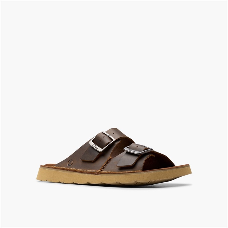 Clarks Sandały Solsbury z dwoma paskami dla niego kolor Beeswax Leather – zdjęcie  2