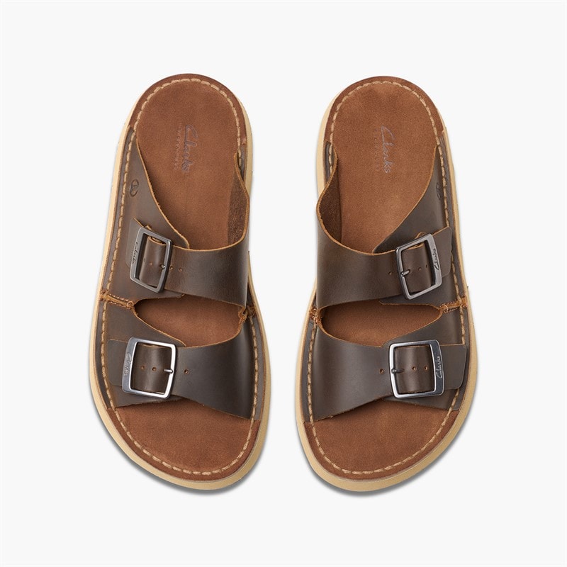 Clarks Sandały Solsbury z dwoma paskami dla niego kolor Beeswax Leather – zdjęcie  4
