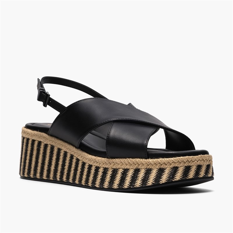 Clarks Tessiah sandały z krzyżującymi się paskami dla niej kolor Black Interest – zdjęcie  4