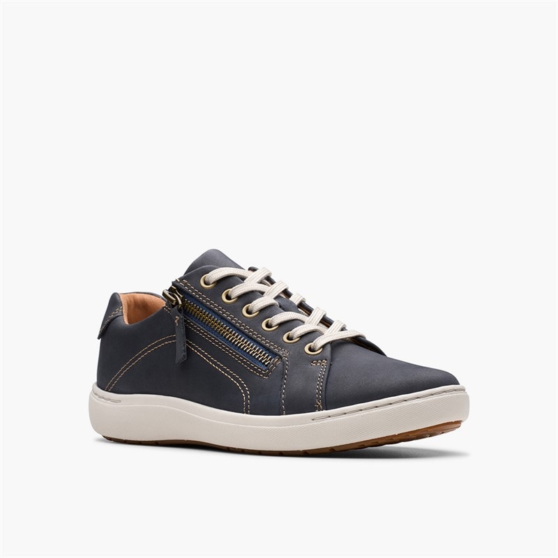 Clarks Nalle sneakersy dla niej kolor Navy Nubuck – zdjęcie  2