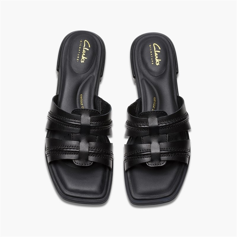 Clarks Ariany sandały dla niej kolor Black Leather – zdjęcie  2