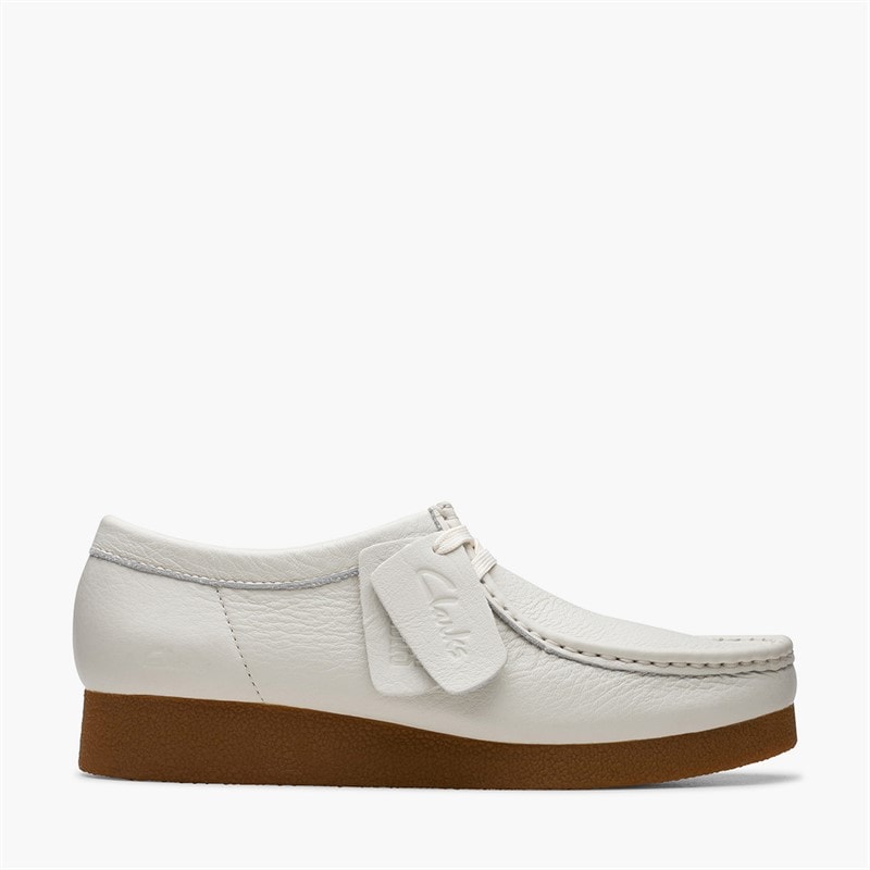 Clarks Dames Wallabee EVO Schoenen Off wit Leather