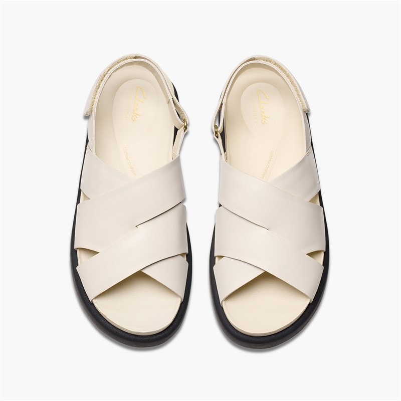 Clarks Damen Aristella Sun Riemen Sandalen Cream Leather - Bild 2