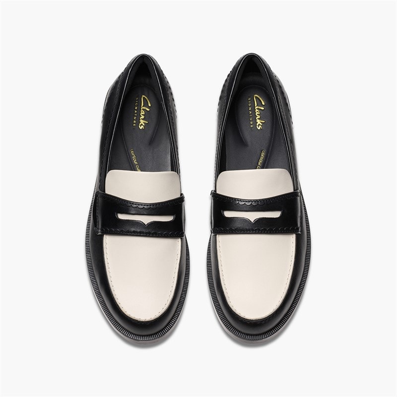 Clarks Damen Straven Edge Loafer Black Combi Leather - Bild 2