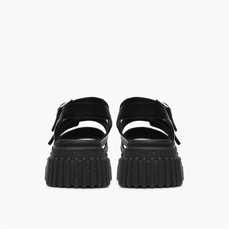 Clarks Dames Evamar Band Sandalen Black Leather - Afbeelding 5