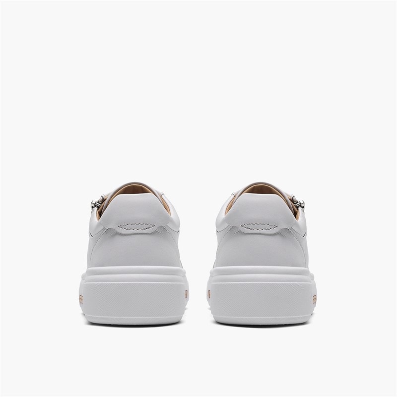 Clarks Baskets zippées Hollyrose Femme White Leather - Image 5