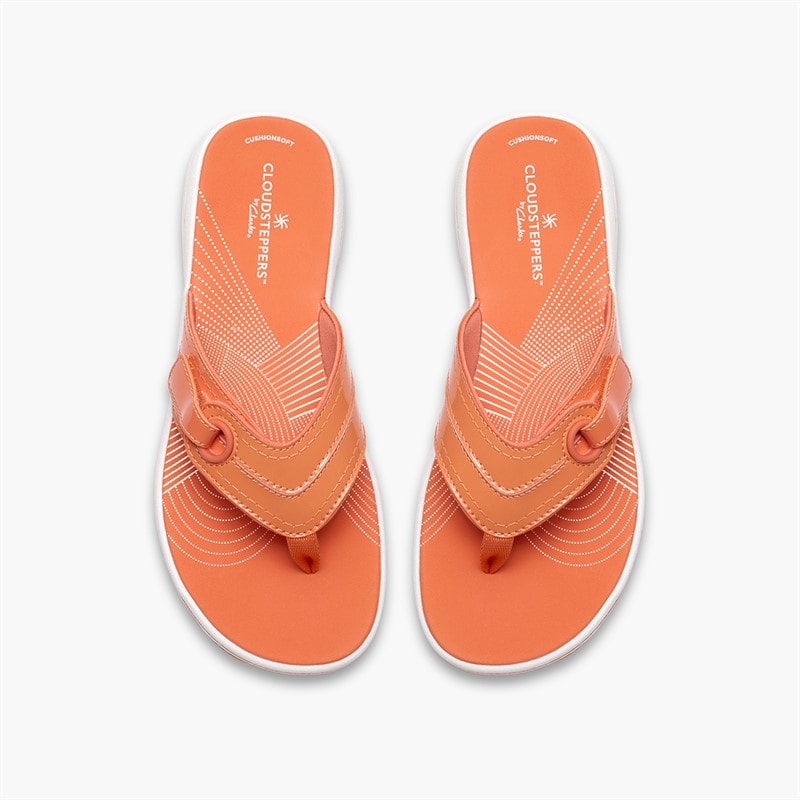 Clarks Dames Brinkley Reyna Slippers Oranje - Afbeelding 2