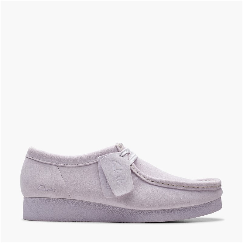 Clarks Dames Wallabee Evo Schoenen Lilac Suede