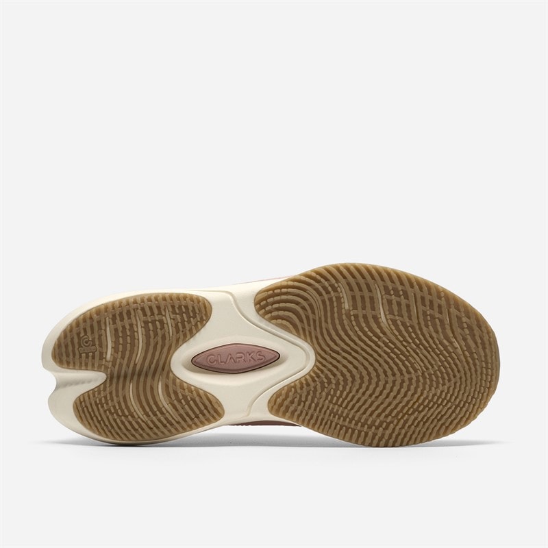 Clarks Femme Pace Baskets Pink Combi - Image 3