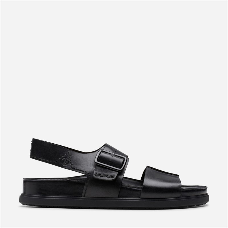 Clarks Sandales à bride cheville Torford Homme Black Leather