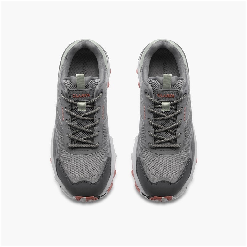 Clarks Femme Laila Trail Baskets Dark Grey Combi - Image 2