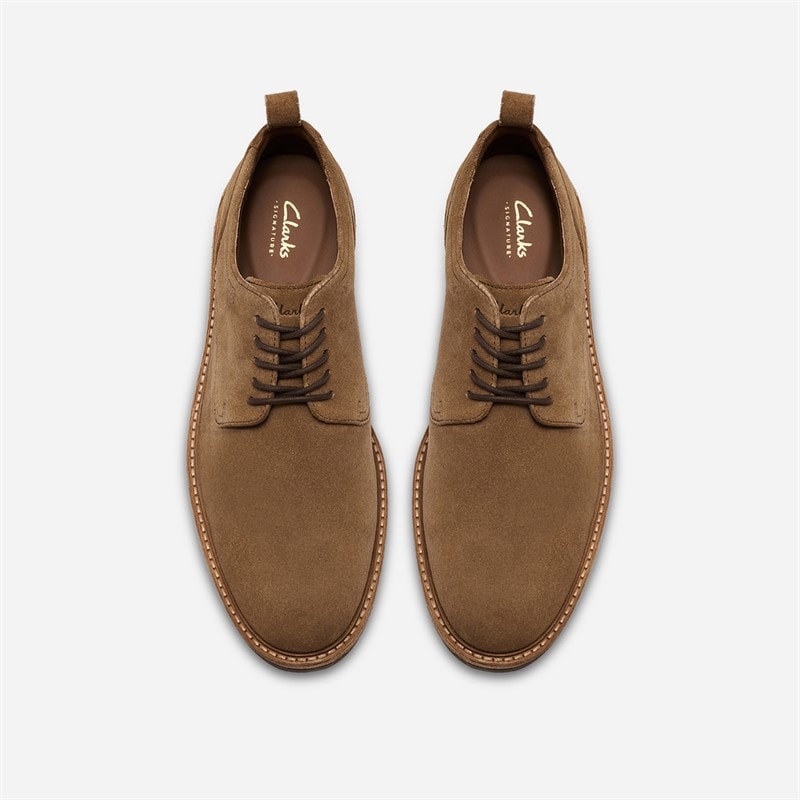 Clarks Chaussures à Lacets Aldwin Homme Tan Suede - Image 2