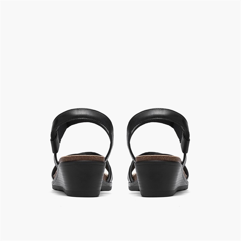 Clarks Kacha Twist sandały dla niej kolor Black Leather – zdjęcie  5