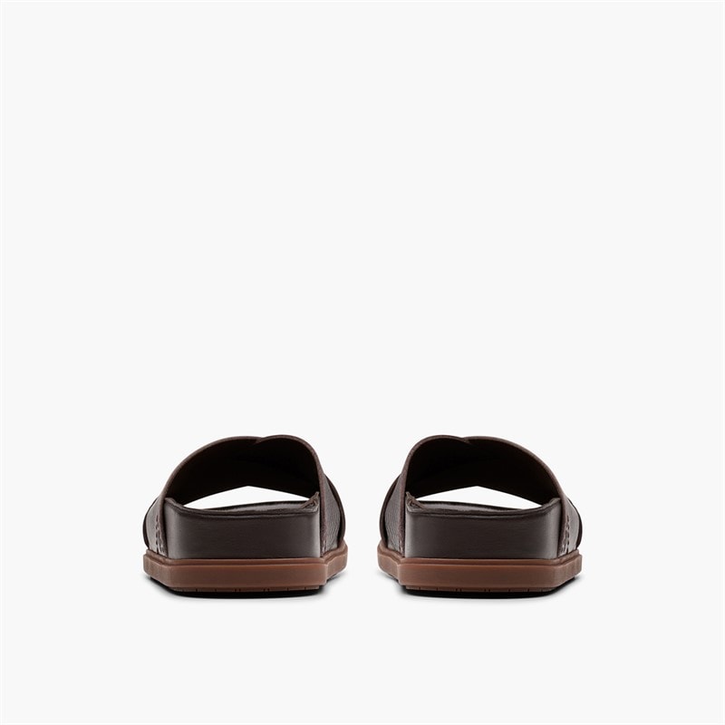 Clarks Heren Torford Kruisband Sandalen Brown Leather - Afbeelding 5