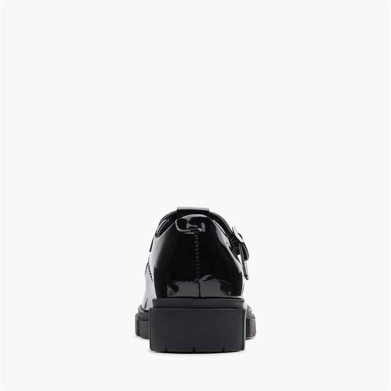 Clarks Chaussures Teala T-Bar Femme Black Patent - Image 5