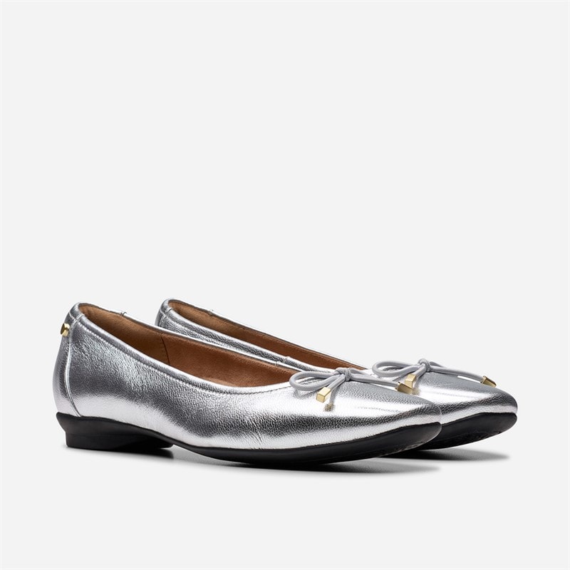 Clarks Dames Candra Lichte Schoenen Silver Metallic - Afbeelding 4
