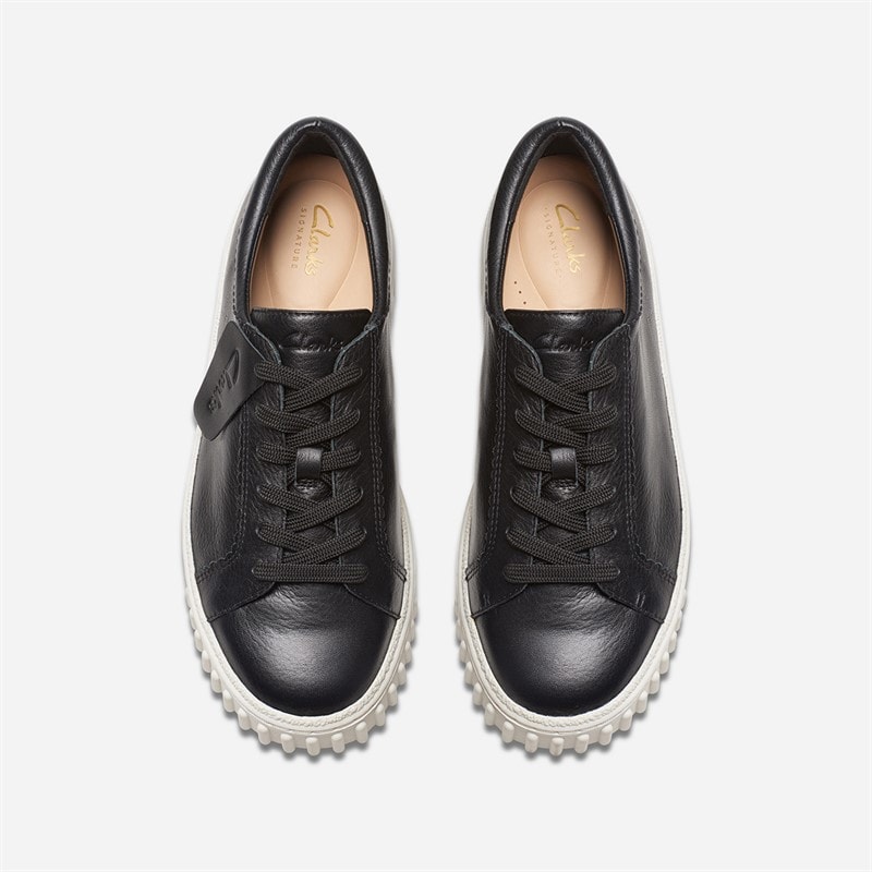 Clarks Baskets Mayhill Walk Femme Black Leather - Image 2