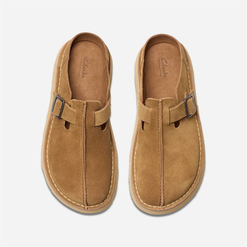 Clarks Heren Solsbury Mule Sandalen Cola Suede - Afbeelding 2