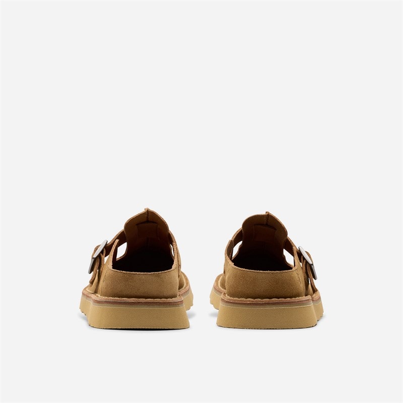 Clarks Heren Solsbury Mule Sandalen Cola Suede - Afbeelding 5