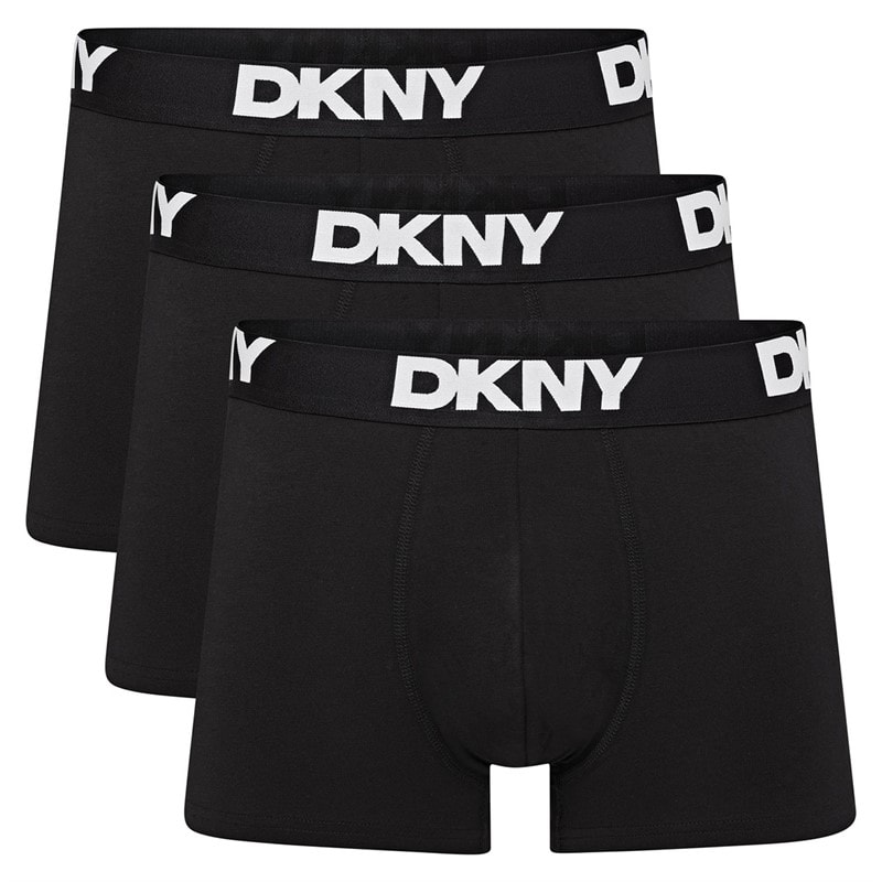 DKNY Homme Seattle Trois Pack Boxer Caleçons Noir