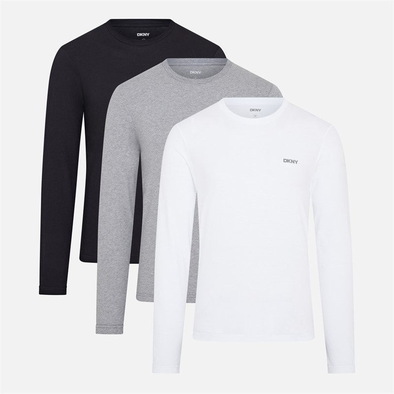 DKNY Heren Warrior T-shirts met lange mouwen Meerkleurig - Afbeelding 1