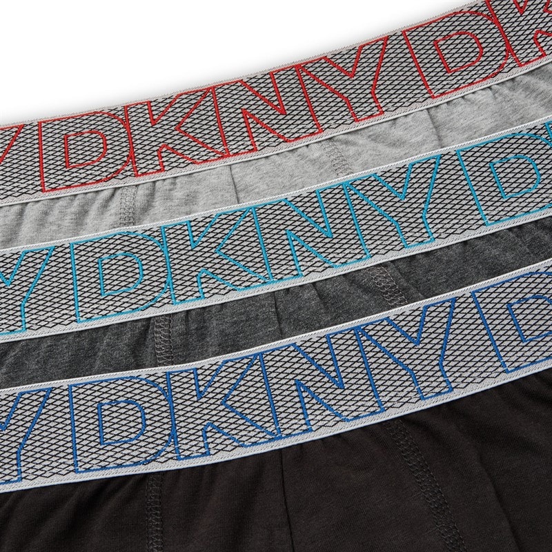 DKNY Herren Dansville Drei Pack Längere Länge Boxer Slips Schwarz/Charcoal/Grey Marl - Bild 2