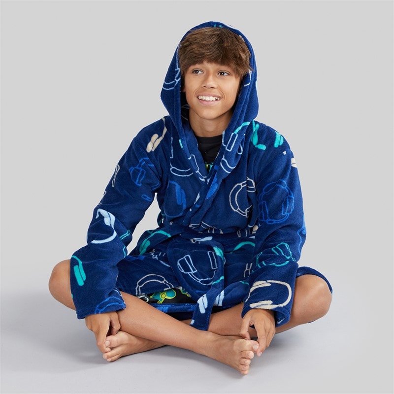 Kangaroo Poo Junge AOP Gamer Morgenmantel Blau - Bild 4