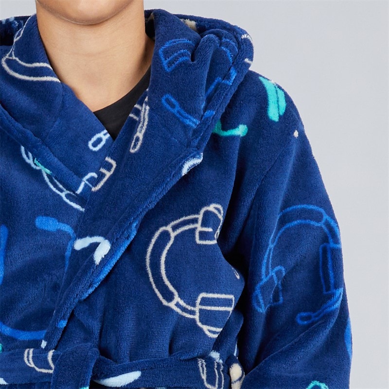 Kangaroo Poo Junge AOP Gamer Morgenmantel Blau - Bild 5