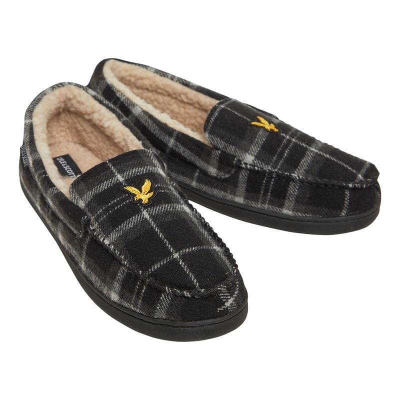 Lyle And Scott Vintage Mocasiny Buster dla niego kolor czarny w kratę