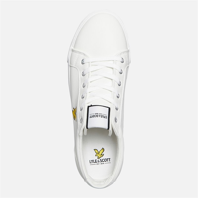 Lyle And Scott Vintage Heren Halket Sneakers Off White - Afbeelding 4