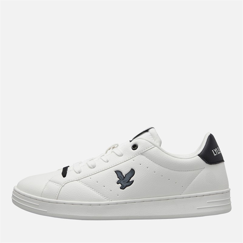 Lyle And Scott Vintage Heren Elgin Hole Sneakers Wit/Zwart wit Black - Afbeelding 1