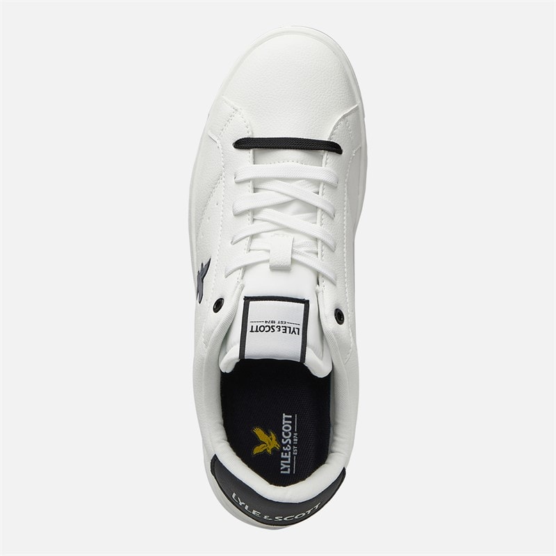 Lyle And Scott Vintage Heren Elgin Hole Sneakers Wit/Zwart wit Black - Afbeelding 4