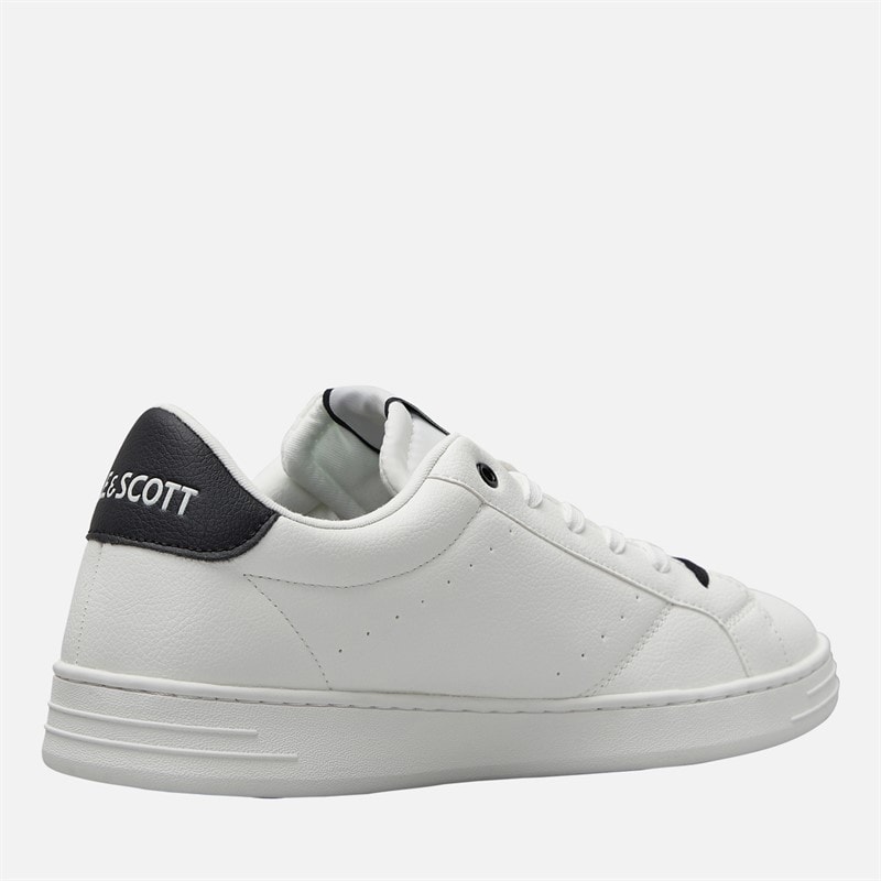 Lyle And Scott Vintage Heren Elgin Hole Sneakers Wit/Zwart wit Black - Afbeelding 5