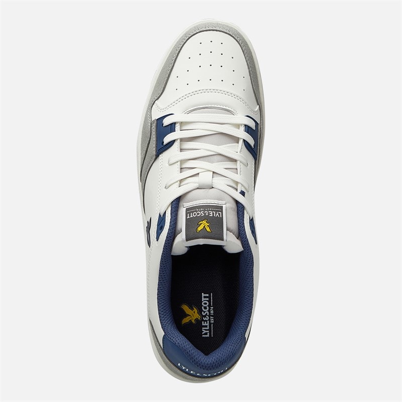 Lyle And Scott Vintage Baskets Callum Homme White Blue - Image 4