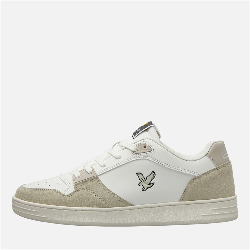 Lyle And Scott Vintage Heren Callum Sneakers wit Beige - Afbeelding 1
