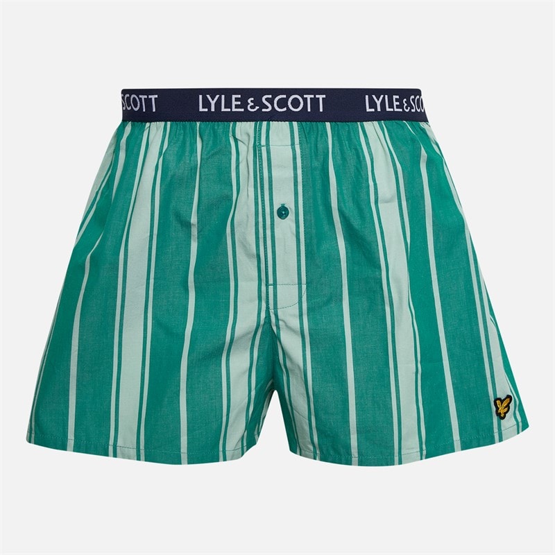 Lyle And Scott Vintage Herren Lenny 3er-Pack Boxershorts Cadmium Grün/Jade Streifen/Marineblau/Cadmium Grün Vichy Cadmium Green & Jade Stripe/Peacoat/Cadmium Green Gingham - Bild 3