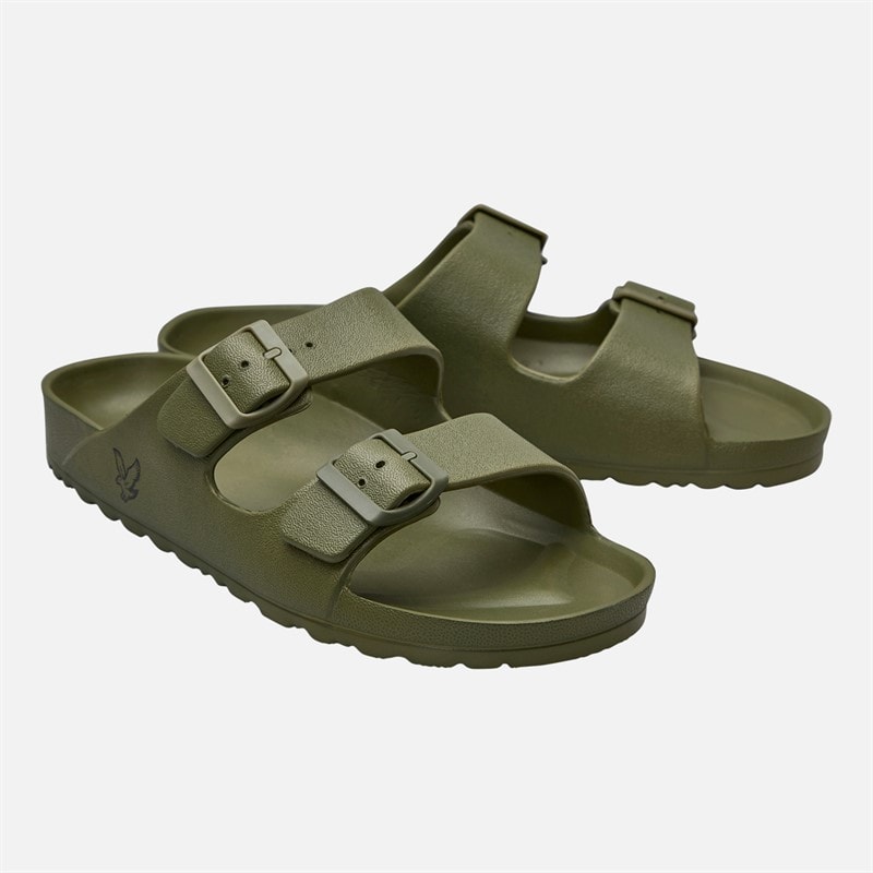 Lyle And Scott Vintage Heren Skye Eva Voetbed Sandalen Military