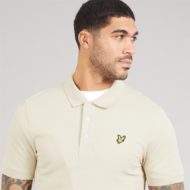 Lyle And Scott Vintage Heren Poloshirt X865 Grey Taupe - Afbeelding 3