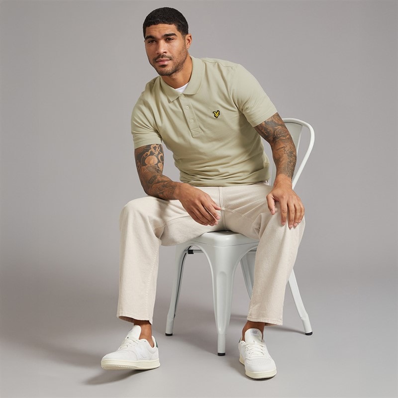 Lyle And Scott Vintage Heren Poloshirt X865 Grey Taupe - Afbeelding 5