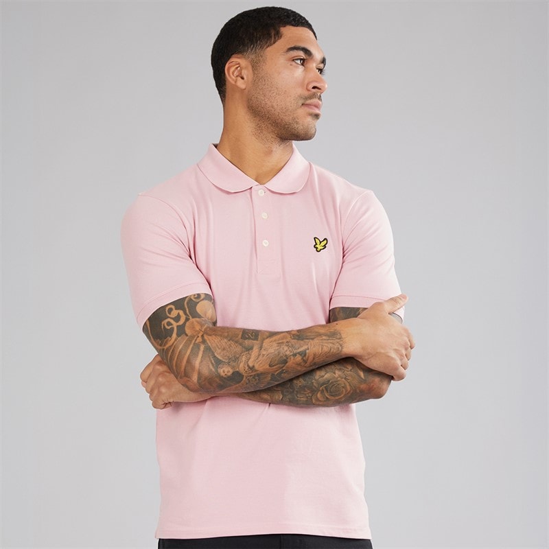 Lyle And Scott Vintage Heren Poloshirt X574 Pink Light