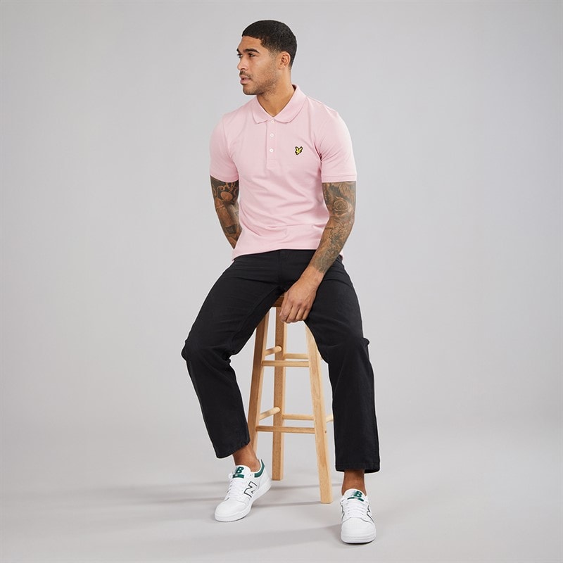 Lyle And Scott Vintage Herren Poloshirt X574 Pink Light - Bild 4