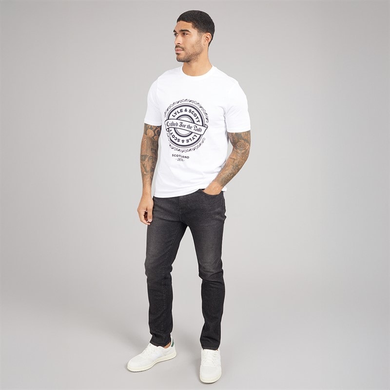 Lyle And Scott Vintage T-shirt graphique Homme 626 White - Image 3