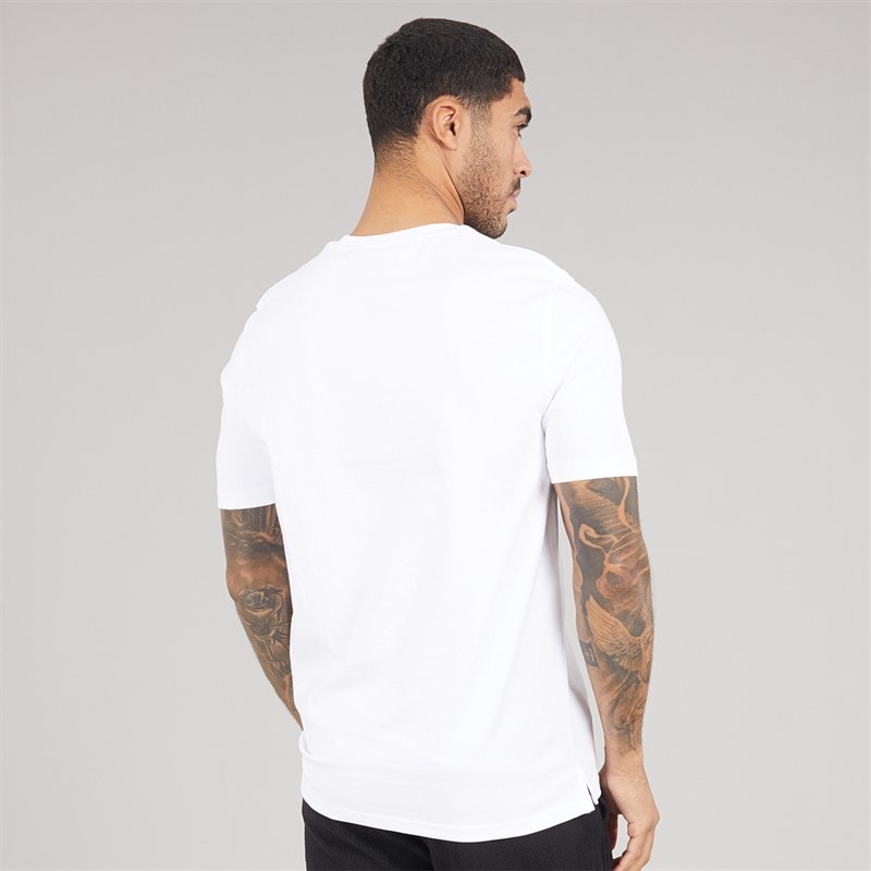 Lyle And Scott Vintage T-shirt z napisem dla niego kolor 626 White – zdjęcie  2