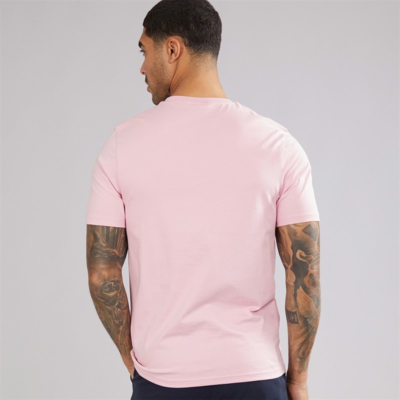 Lyle And Scott Vintage Heren Effen T-shirt X574 Pink Light - Afbeelding 2