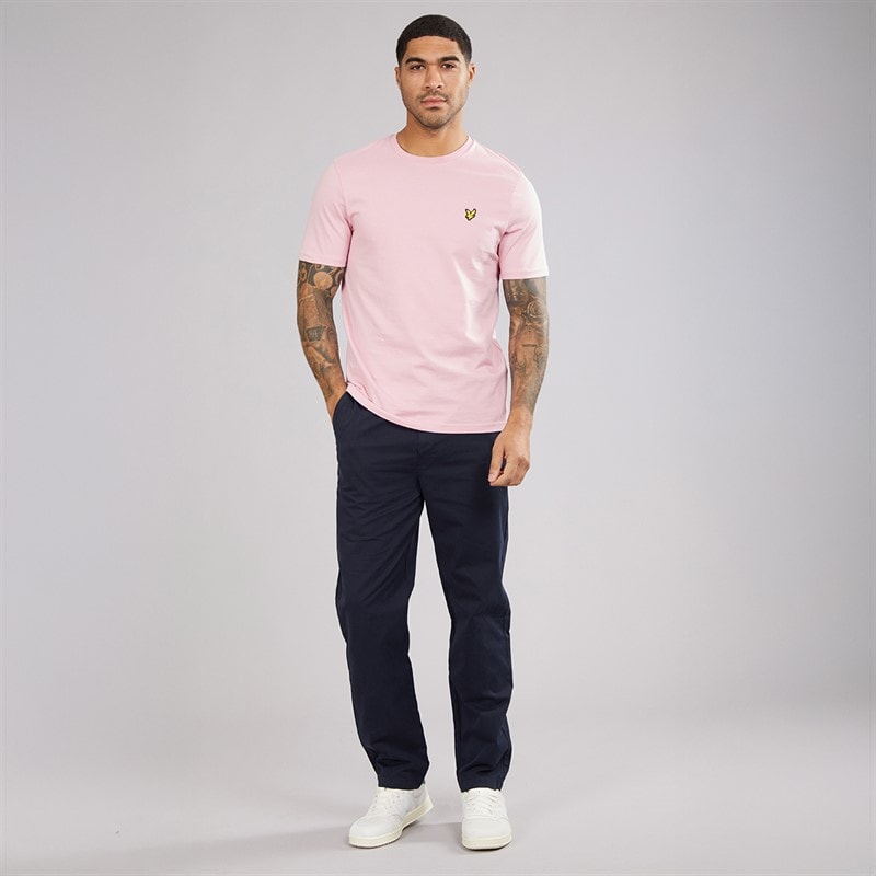 Lyle And Scott Vintage Heren Effen T-shirt X574 Pink Light - Afbeelding 4
