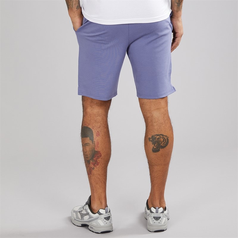 Lyle And Scott Vintage Heren Fly Fleece Shorts X656 Explorer Blue - Afbeelding 2