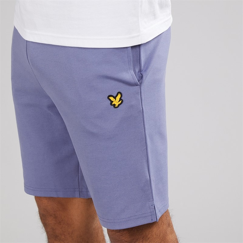 Lyle And Scott Vintage Heren Fly Fleece Shorts X656 Explorer Blue - Afbeelding 3