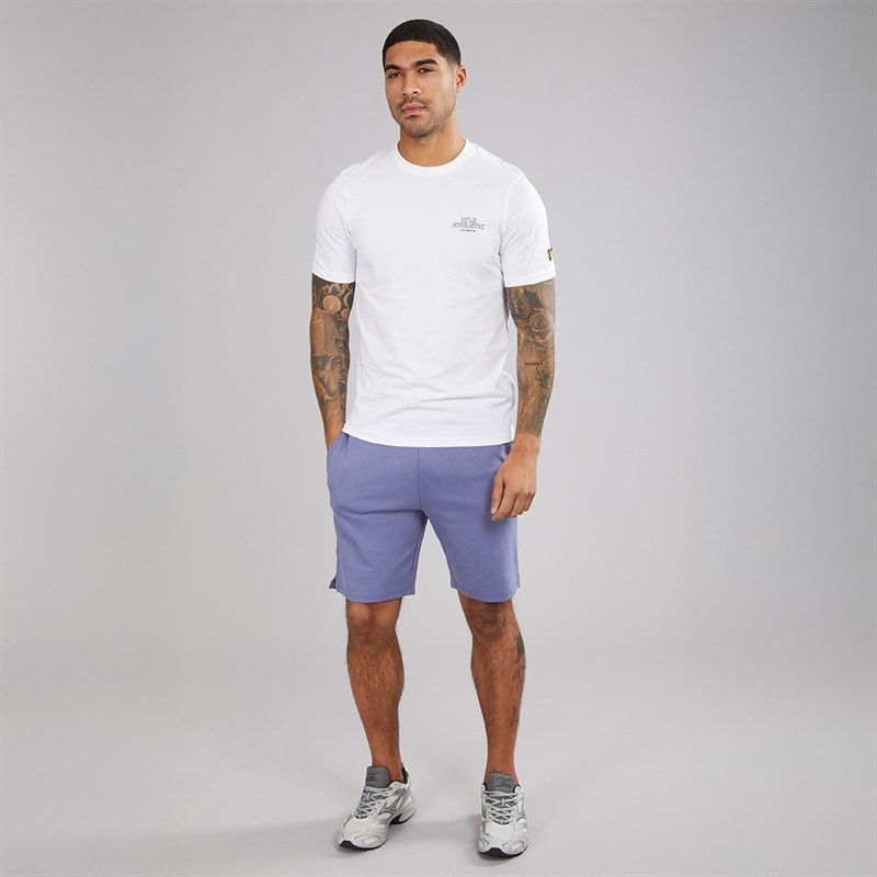 Lyle And Scott Vintage Heren Fly Fleece Shorts X656 Explorer Blue - Afbeelding 4