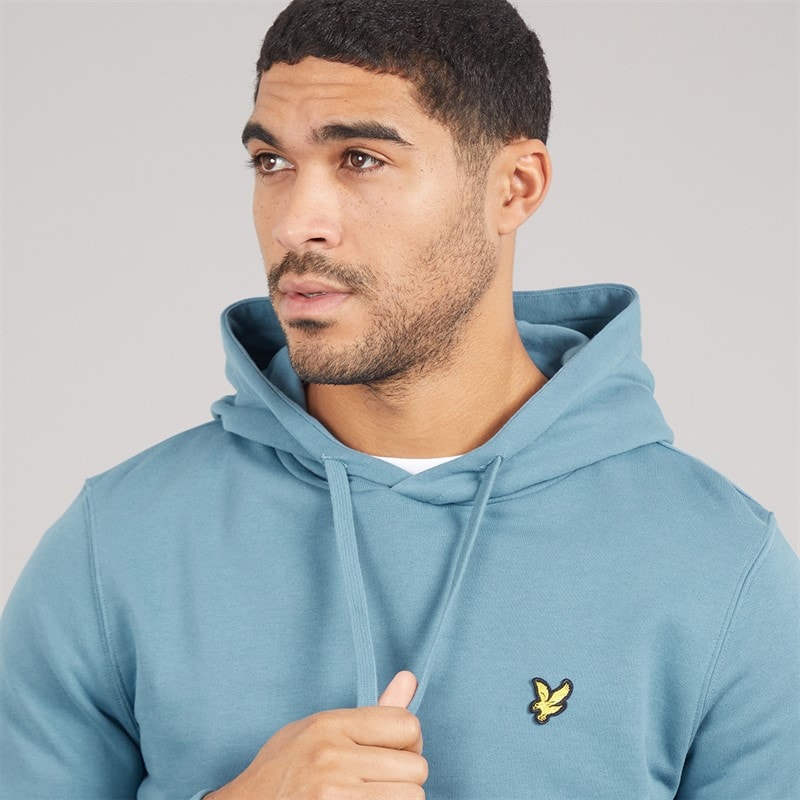 Lyle And Scott Vintage Heren Hoodie X861 Ocean Sky - Afbeelding 3