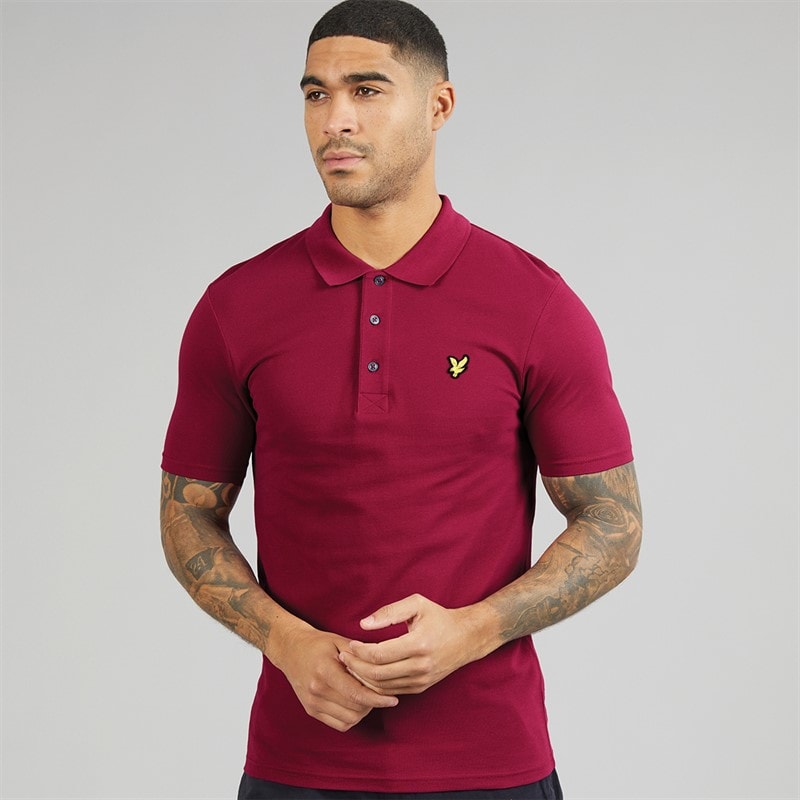 Lyle And Scott Vintage Heren Poloshirt Rich Burgundy